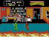 une photo d'Ã©cran de Teenage Mutant Hero Turtles II - The Arcade Game sur Nintendo Nes